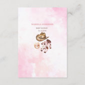 水の色リッエレガントトル女性のカーボーイロデオカントリーバ エンクロージャーカード (裏面)