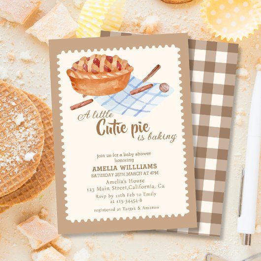 水の色リトルかわいこちゃんはベーキングBohoベビーシャワー 招待状