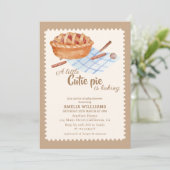 水の色リトルかわいこちゃんはベーキングBohoベビーシャワー 招待状 (スタンド正面)