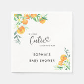 水の色リトルかわいこちゃんは途中の赤ちゃんシャワー スタンダードカクテルナプキン (正面)