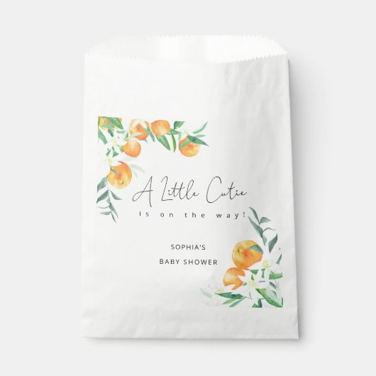 水の色リトルかわいこちゃんは途中の赤ちゃんシャワー フェイバーバッグ (正面)