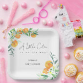 水の色リトルかわいこちゃんは途中の赤ちゃんシャワー ペーパープレート (パーティー)