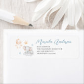 水の色リトルエレガントスターエレファントベビーショウ ラベル (インサイチュ)