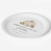 水の色リトルカボチャ赤ちゃんシャワー紙 ペーパープレート (アングル)