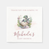 水の色リトルドラゴンベビーシャワーありがとう スタンダードカクテルナプキン (正面)