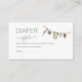 水の色リトルハンターベイビーシャワーおむつラフ エンクロージャーカード (正面)