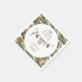 水の色リトルハンターベビーシャワー スタンダードカクテルナプキン (角)