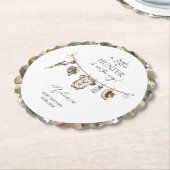 水の色リトルハンターベビーシャワー ペーパーコースター (アングル)