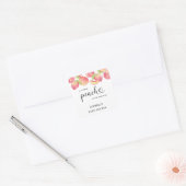 水の色リトルピーチの途中の赤ちゃんシャワー スクエアシール (封筒)