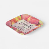 水の色リトルピーチの途中の赤ちゃんシャワー ペーパープレート (傾斜あり)