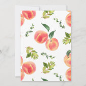 水の色リトルピーチの途中の赤ちゃんシャワー 招待状 (裏面)