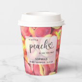 水の色リトルピーチの途中の赤ちゃんシャワー 紙コップ (裏面)