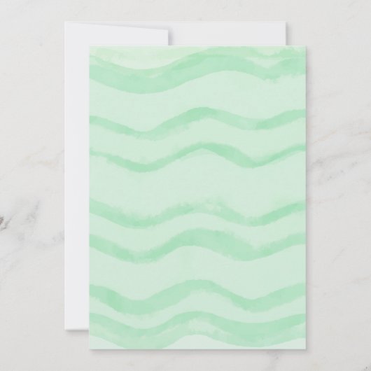 水の色リトルフィッシャーマン魚釣りベビーシャワー 招待状 (裏面)