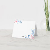 水の色リトルフィレクラッカー7月4日誕生日 カード (裏面)