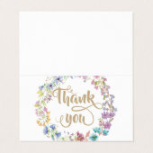 水の色リトルワイルドフラワーメドウリース 名刺 (外部フラット)