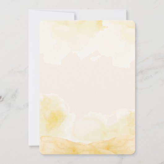 水の色リトル女性のカーボーイ西ベビーシャワー 招待状 (裏面)