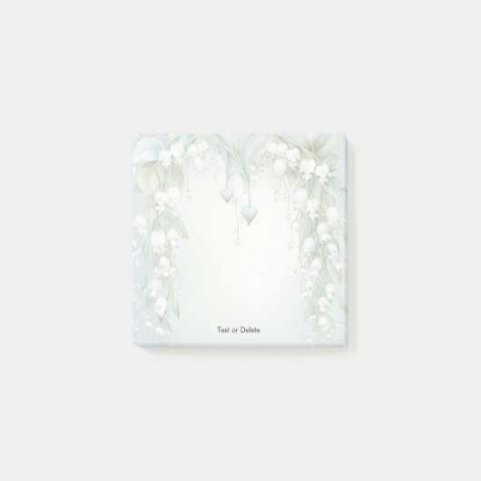 水の色リリーの谷のポストitメモ ポストイット (正面)