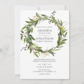 水の色リーフィグリーナリーリース結婚ズ 招待状 (正面)