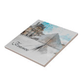 水の色ルーヴル,パリセラミックタイルエレガント- タイル (側面)