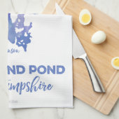 水の色レイクキッチンタオルビッグアイランド池NH キッチンタオル (四つ折り)