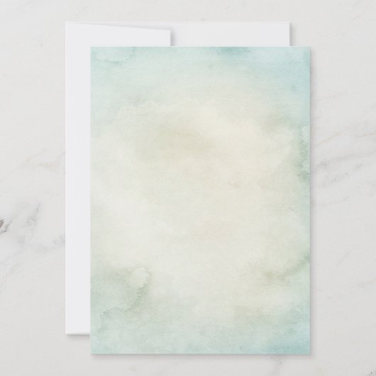 水の色レインボーエアバルーン赤ちゃんシャワーが侵入 招待状 (裏面)