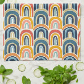 水の色レインボーズアーストーン キッチンタオル (折り畳み)