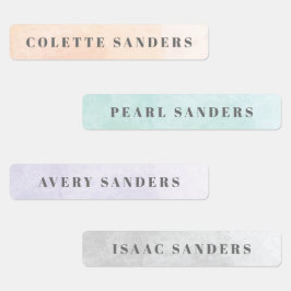 水の色レインボーパステル防水名 ラベル