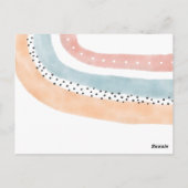 水の色レインボーベビーシャワーベビー推測 ポストカード (裏面)