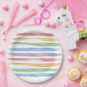 水の色レインボーベビーシャワー紙プレート ペーパープレート (パーティー)