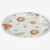 水の色レインボーボホ男女兼用ベビーシャワー ペーパープレート (アングル)