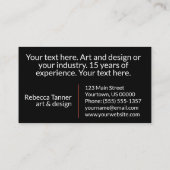 水の色レインボー絵を描カラフルスワールアートアーティスト 名刺 (裏面)