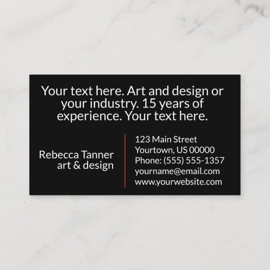 水の色レインボー絵を描カラフルスワールアートアーティスト 名刺 (裏面)