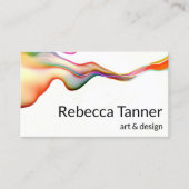 水の色レインボー絵を描カラフルスワールアートアーティスト 名刺 (正面)