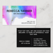 水の色レインボー絵を描ボロカラフルアートアーティスト 名刺 (正面/裏面)