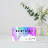 水の色レインボー絵を描ボロカラフルアートアーティスト 名刺 (スタンド正面)