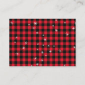 水の色レッドカークリスマスツリー招待状カード 名刺 (裏面)