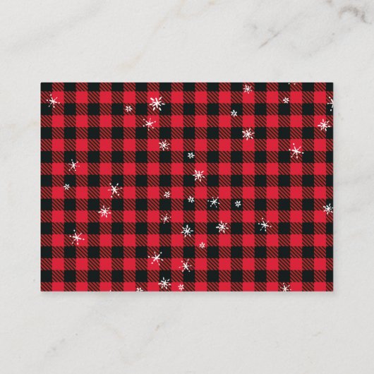 水の色レッドカークリスマスツリー招待状カード 名刺 (裏面)