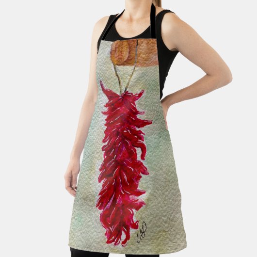 水の色レッドチリRistraニューメキシコ エプロン (インサイチュ)