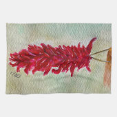 水の色レッドチリRistraニューメキシコ キッチンタオル (横)