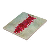 水の色レッドチリRistraニューメキシコ タイル (側面)