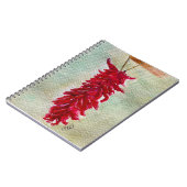 水の色レッドチリRistraニューメキシコ ノートブック (左側)