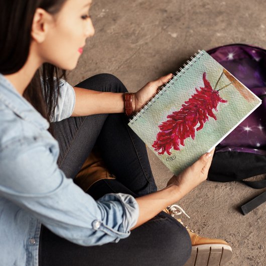 水の色レッドチリRistraニューメキシコ ノートブック