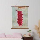 水の色レッドチリRistraニューメキシコ 吊り下げ型タペストリー (寝室)