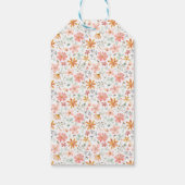 水の色レッドボウコケットミニマリストクリスマス ギフトタグ (裏面)