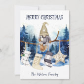水の色レディ格言ブルーフォレストメリークリスマス シーズンカード (正面)