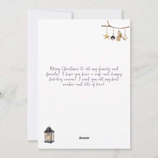 水の色レディ格言ブルーフォレストメリークリスマス シーズンカード (裏面)