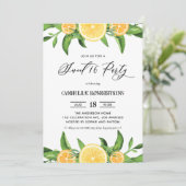 水の色レモンとオレンジ甘い16パーティー 招待状 (スタンド正面)