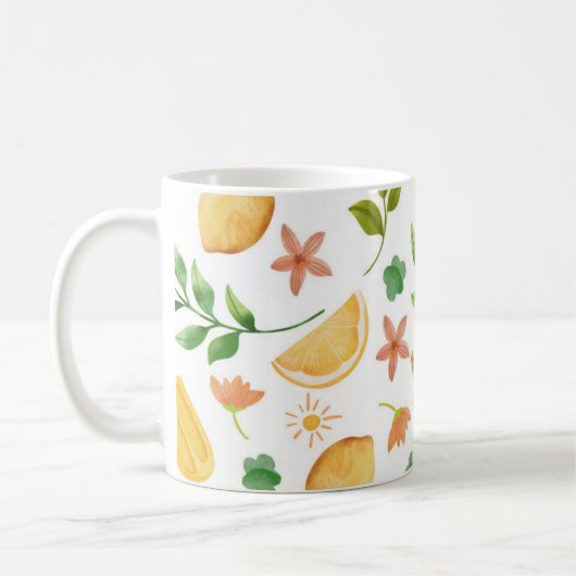 水の色レモンとポプシクルコーヒーマグ – リフレッシュ コーヒーマグカップ (左)