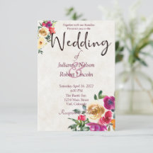 水の色レモンとマゼンダ結婚フローラのinvita