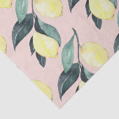 水の色レモンと葉黄色のシームレスパターン 薄葉紙 (詳細)